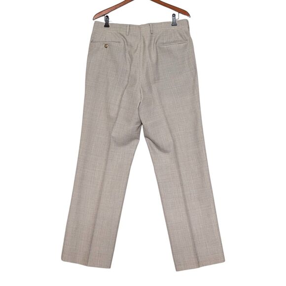 Vintage Chaps By Ralph Lauren 3-Piece Suit Tan Crosshatch Preppy Old Money Rich - Picture 16 of 16